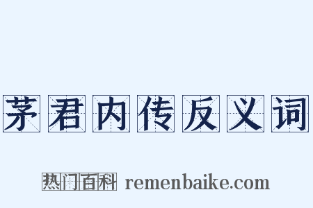 茅君内传反义词是什么意思的图片